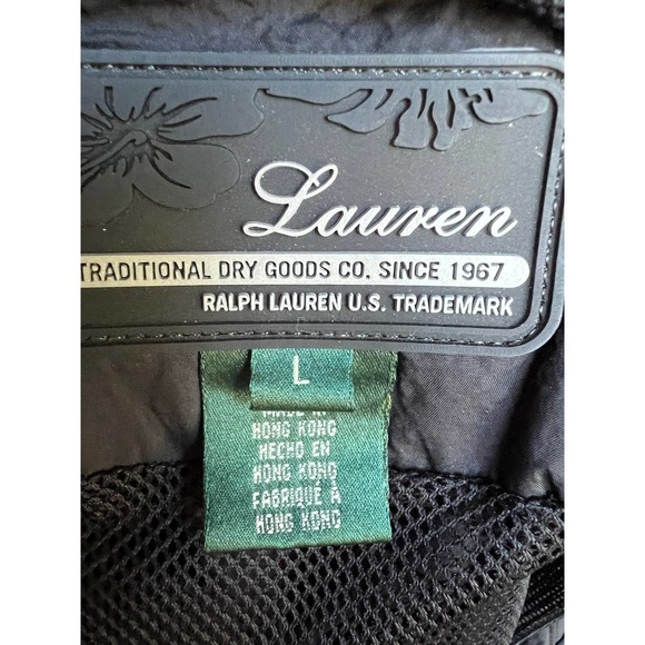 Lauren Ralph Lauren black full zip rain jacket size L - Picture 6 of 6